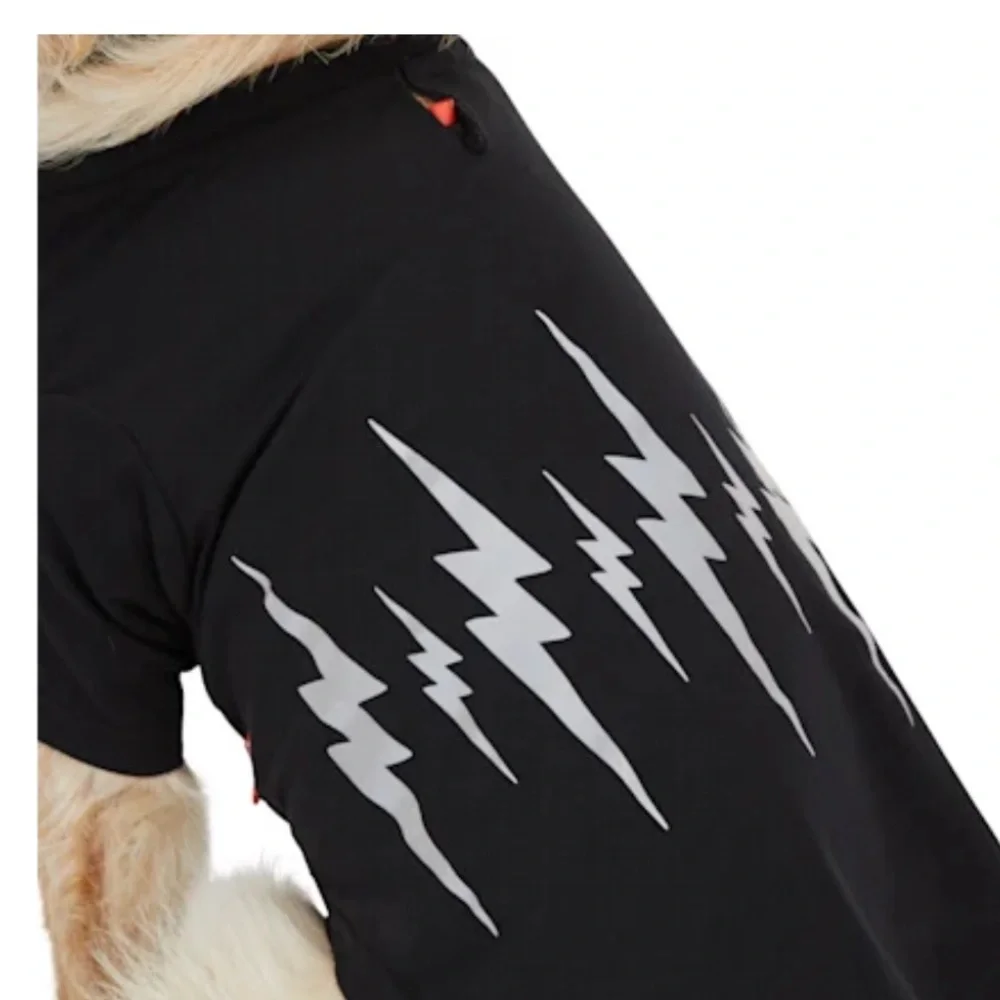 NWT reflective lightening bolt dog tee t-shirt XXXL